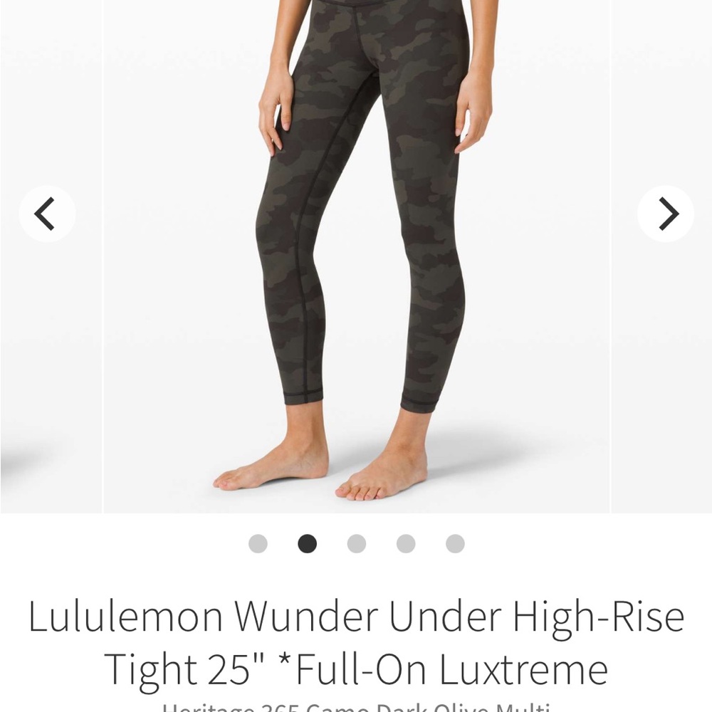 LULULEMON WUNDER UNDER HIGH RISE FULL LENGTH 25" *Full-On Luxtreme - Picture 2 of 4